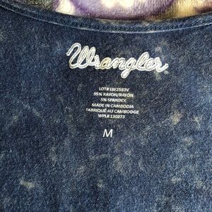 Wrangler Navy Blue Fringe Open Front Vest